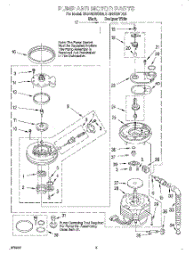 04 - Pump And Motor parts for Whirlpool Dishwasher DU915QWDB5 from AppliancePartsPros.com