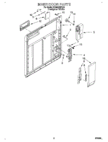 02 - Inner Door parts for Whirlpool Dishwasher DU940QWDQ3 from AppliancePartsPros.com