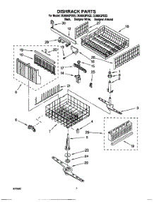05 - Dishrack parts for Whirlpool Dishwasher DU980QPDZ5 from AppliancePartsPros.com