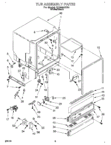 03 - Tub Assembly parts for Whirlpool Dishwasher DU8950XB0 from AppliancePartsPros.com