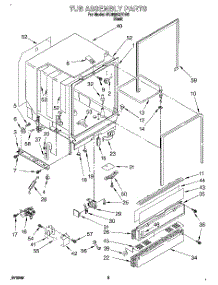 03 - Tub Assembly parts for Whirlpool Dishwasher DU980QPDB0 from AppliancePartsPros.com