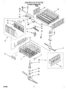 05 - Dishrack, Lit / Optional parts for Whirlpool Dishwasher DU980QPDB0 from AppliancePartsPros.com