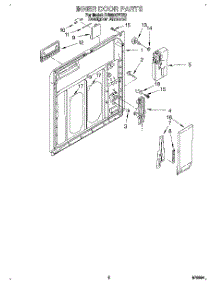 02 - Inner Door parts for Whirlpool Dishwasher DU980QPDZ0 from AppliancePartsPros.com