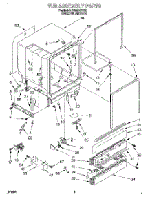 03 - Tub Assembly parts for Whirlpool Dishwasher DU980QPDZ0 from AppliancePartsPros.com