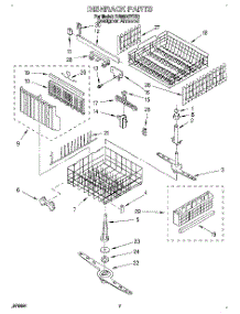 05 - Dishrack, Lit / Optional parts for Whirlpool Dishwasher DU980QPDZ0 from AppliancePartsPros.com