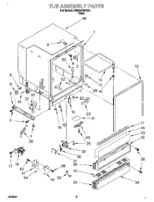 03 - Tub Assembly parts for Whirlpool Dishwasher DU940QWDB2 from AppliancePartsPros.com