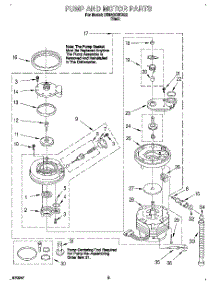 04 - Pump And Motor parts for Whirlpool Dishwasher DU940QWDB2 from AppliancePartsPros.com