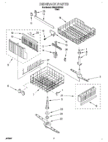 05 - Dishrack, Lit / Optional parts for Whirlpool Dishwasher DU940QWDB2 from AppliancePartsPros.com