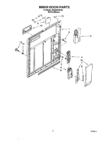 02 - Inner Door parts for Whirlpool Dishwasher DU840CWDB3 from AppliancePartsPros.com