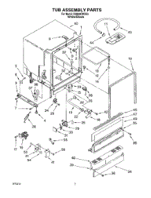 03 - Tub Assembly parts for Whirlpool Dishwasher DU840CWDB3 from AppliancePartsPros.com
