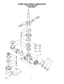 04 - Pump And Spray Arm parts for Whirlpool Dishwasher DU840CWDB3 from AppliancePartsPros.com