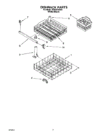 06 - Dishrack parts for Whirlpool Dishwasher DU840CWDB3 from AppliancePartsPros.com