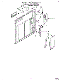 02 - Inner Door parts for Whirlpool Dishwasher DU940QWDZ2 from AppliancePartsPros.com
