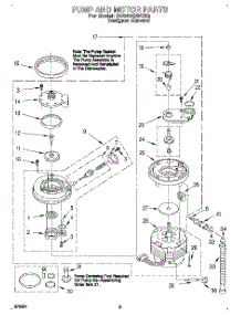 04 - Pump And Motor parts for Whirlpool Dishwasher DU940QWDZ2 from AppliancePartsPros.com