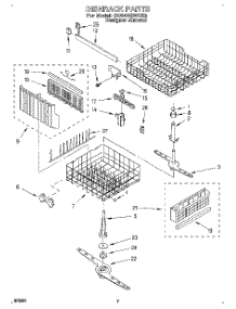 05 - Dishrack, Lit / Optional parts for Whirlpool Dishwasher DU940QWDZ2 from AppliancePartsPros.com