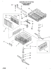 05 - Dishrack, Lit / Optional parts for Whirlpool Dishwasher DU8950XY2 from AppliancePartsPros.com