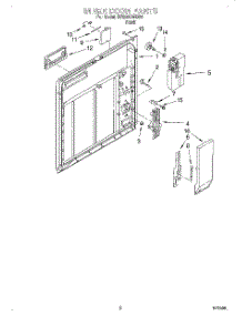 02 - Inner Door parts for Whirlpool Dishwasher DP920QWDB5 from AppliancePartsPros.com