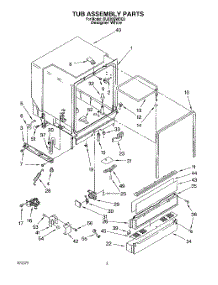 03 - Tub Assembly parts for Whirlpool Dishwasher DU920QWDQ3 from AppliancePartsPros.com