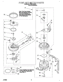 04 - Pump And Motor parts for Whirlpool Dishwasher DU900PCDB0 from AppliancePartsPros.com