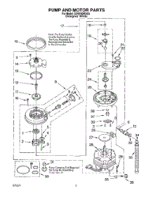 04 - Pump And Motor parts for Whirlpool Dishwasher DU920QWDQ3 from AppliancePartsPros.com