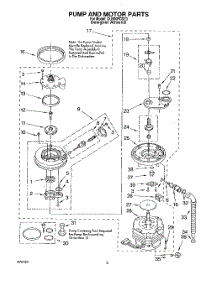04 - Pump And Motor parts for Whirlpool Dishwasher DU900PCDZ3 from AppliancePartsPros.com