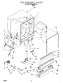 03 - Tub Assembly parts for Whirlpool Dishwasher DU920QWDB3 from AppliancePartsPros.com