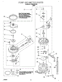 04 - Pump And Motor parts for Whirlpool Dishwasher DU920QWDB3 from AppliancePartsPros.com