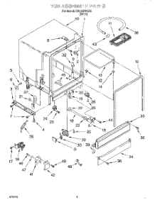 03 - Tub Assembly parts for Whirlpool Dishwasher DU810DWGX0 from AppliancePartsPros.com
