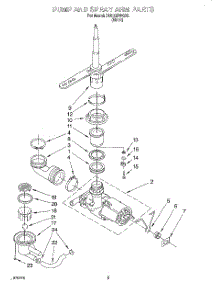 04 - Pump And Spray Arm parts for Whirlpool Dishwasher DU810DWGX0 from AppliancePartsPros.com