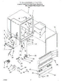 03 - Tub Assembly parts for Whirlpool Dishwasher DU900PCDQ4 from AppliancePartsPros.com