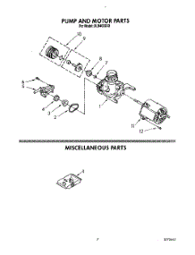 06 - Pump And Motor, Miscellaneous parts for Whirlpool Dishwasher DU8400XX0 from AppliancePartsPros.com