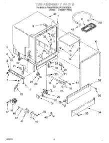 03 - Tub Assembly parts for Whirlpool Dishwasher DU805DWGB0 from AppliancePartsPros.com
