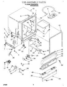 03 - Tub Assembly parts for Whirlpool Dishwasher DU840CWDB0 from AppliancePartsPros.com