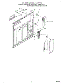 02 - Inner Door parts for Whirlpool Dishwasher GU980QPDB0 from AppliancePartsPros.com