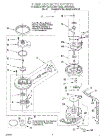 04 - Pump And Motor parts for Whirlpool Dishwasher DU900PCDZ6 from AppliancePartsPros.com