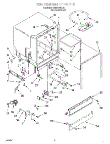 03 - Tub Assembly parts for Whirlpool Dishwasher DU830CWDB5 from AppliancePartsPros.com