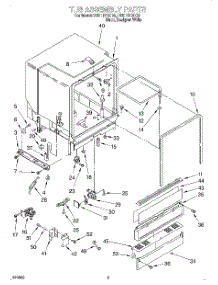 03 - Tub Assembly parts for Whirlpool Dishwasher DU911PCDB0 from AppliancePartsPros.com