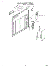 02 - Inner Door parts for Whirlpool Dishwasher DU929QWDQ1 from AppliancePartsPros.com