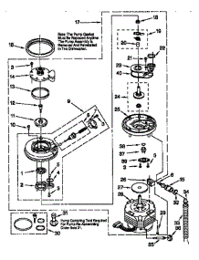 Pump And Motor parts for Whirlpool Dishwasher DU940QWDG6 from AppliancePartsPros.com