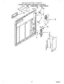 02 - Inner Door parts for Whirlpool Dishwasher DU927QWDZ0 from AppliancePartsPros.com
