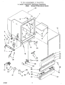 03 - Tub Assembly parts for Whirlpool Dishwasher DU940QWDB6 from AppliancePartsPros.com