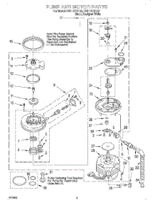 04 - Pump And Motor parts for Whirlpool Dishwasher DU911PCDQ0 from AppliancePartsPros.com