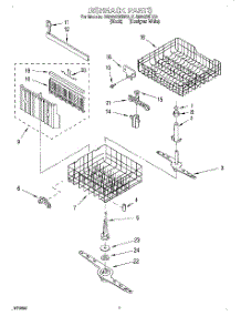 05 - Dishrack parts for Whirlpool Dishwasher DU925QWDQ6 from AppliancePartsPros.com
