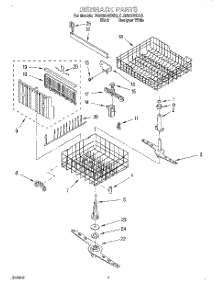 05 - Dishrack parts for Whirlpool Dishwasher DU935QWDB6 from AppliancePartsPros.com