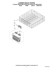 10 - Lower Rack Parts parts for Whirlpool Dishwasher DU1014XTXB5 from AppliancePartsPros.com