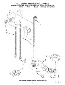 04 - Fill, Drain And Overfill Parts parts for Whirlpool Dishwasher DU1015XTXS5 from AppliancePartsPros.com