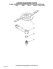 11 - Lower Washarm Parts parts for Whirlpool Dishwasher DU1015XTXS5 from AppliancePartsPros.com