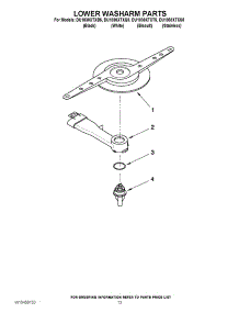 11 - Lower Washarm Parts parts for Whirlpool Dishwasher DU1030XTXS5 from AppliancePartsPros.com