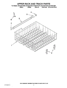 09 - Upper Rack And Track Parts parts for Whirlpool Dishwasher DU1015XTXD5 from AppliancePartsPros.com