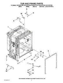 05 - Tub And Frame Parts parts for Whirlpool Dishwasher DU1015XTXQ5 from AppliancePartsPros.com